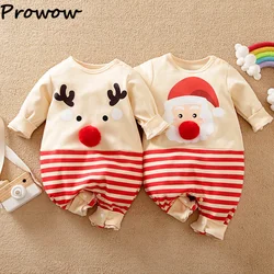 100% Cotton Baby Christmas Rompers Newborn Deer Santa Claus Xmas Jumpsuit My First New Year Costume For Baby Boys Girl Bodysuit