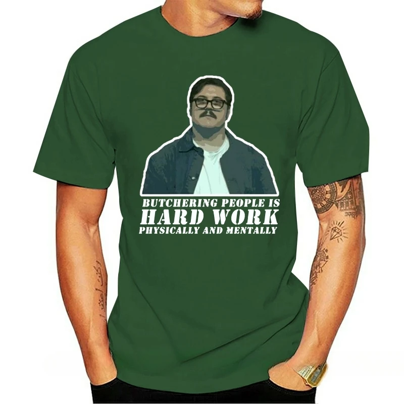 heavyweight Informal New Arrival Mindhunter Ed Kemper Butchering People Is Hard Work Men\'S Size S - 5Xl Big Tall Tee Shirt