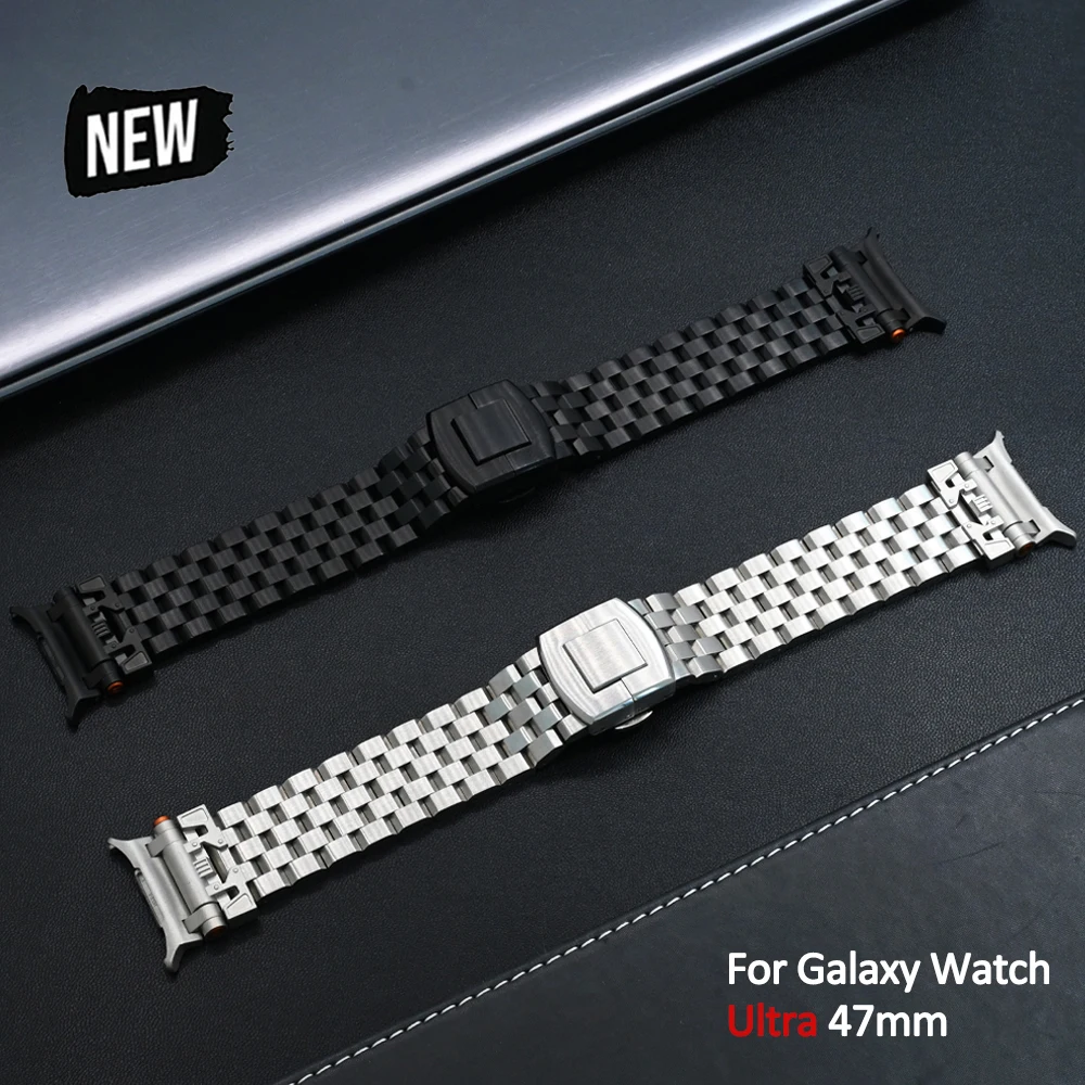 

Men Stainless Steel Bracelet for Samsung Galaxy Watch Ultra 47mm Metal No Gap Strap for GALAXY WATCH 47MM Ultra Mecha Style Band