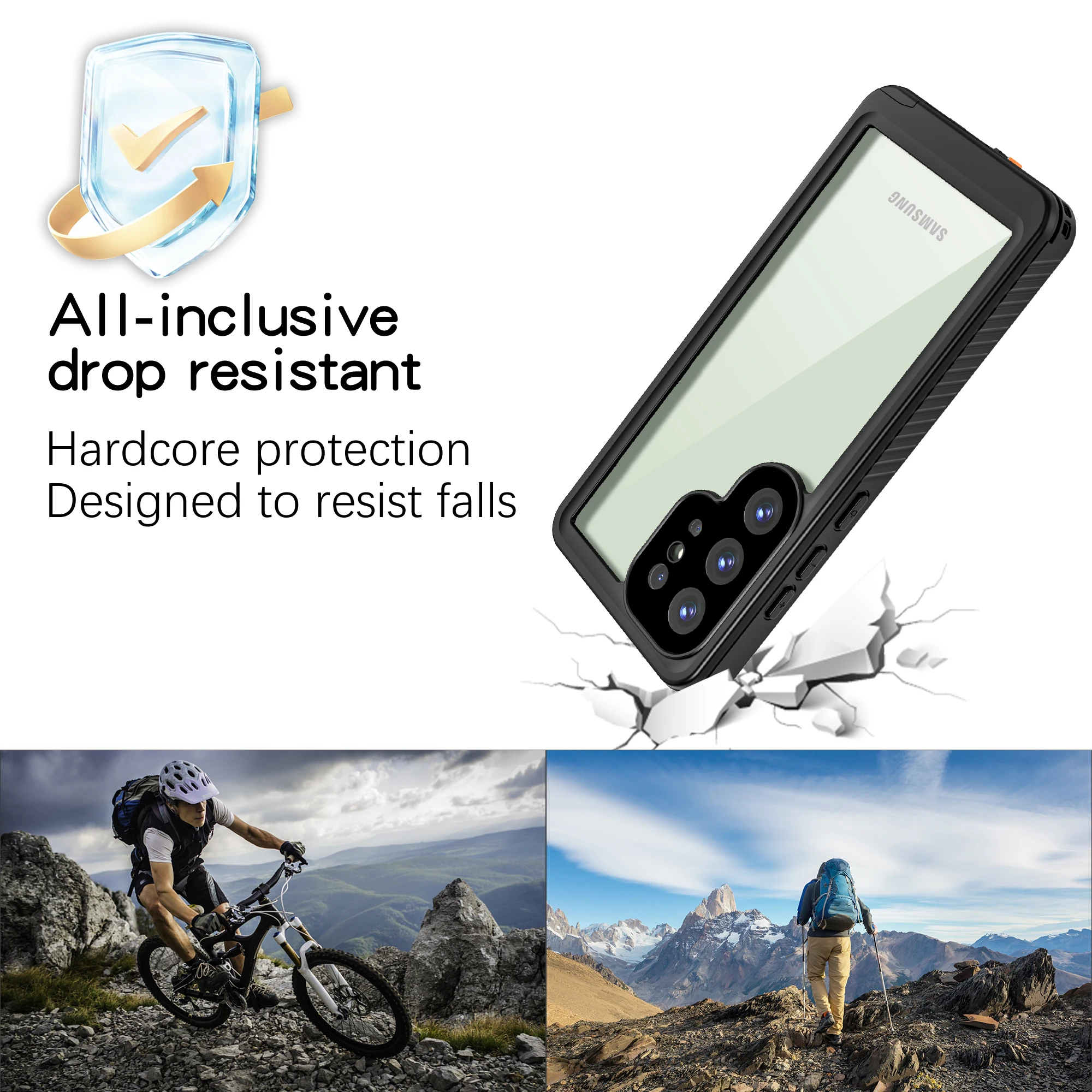 IP68 360 Full Protection Waterproof Phone Case for Samsung S25 Plus Swimming diving Cover for S24 S23 S22 S21Plus Ultra coque