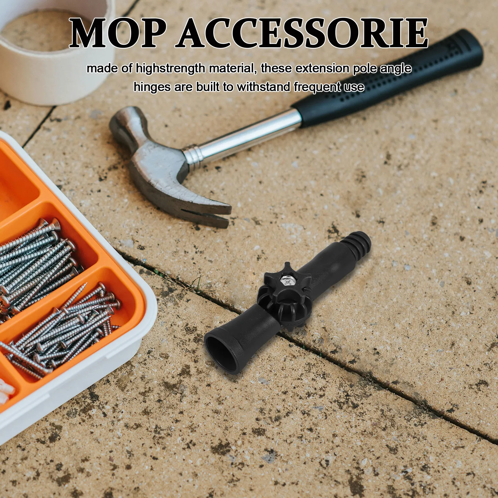 

Набор из 6 угловых адаптеров для удлинительных штанг, 1,8 см, с резьбой, поворотные, регулируемые, черные соединители для швабр, метел, щеток для уборки