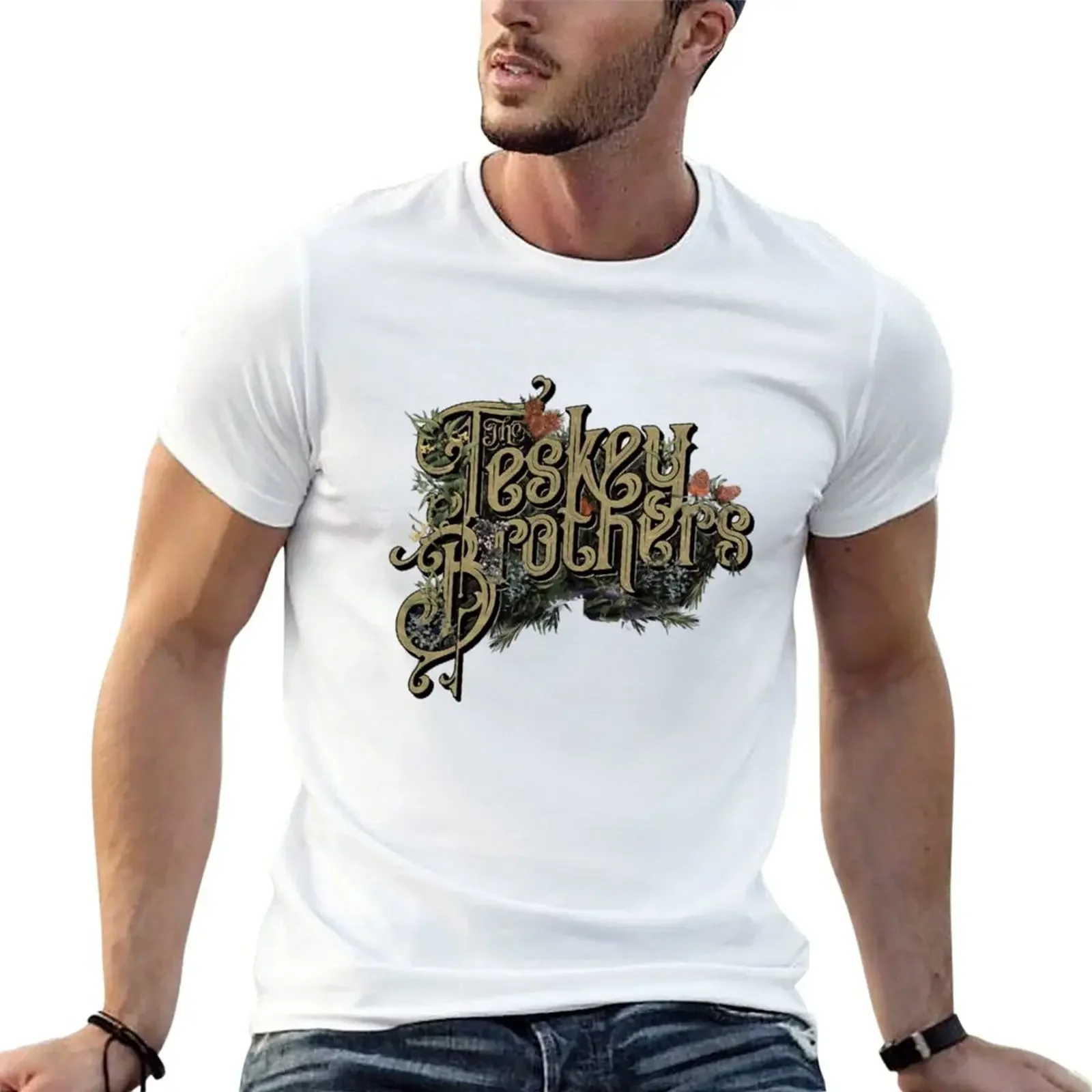 heavyweight Informal New 2024 100% Cotton New the teskey brothers edition Short workout  for men graphic oversized streetwear