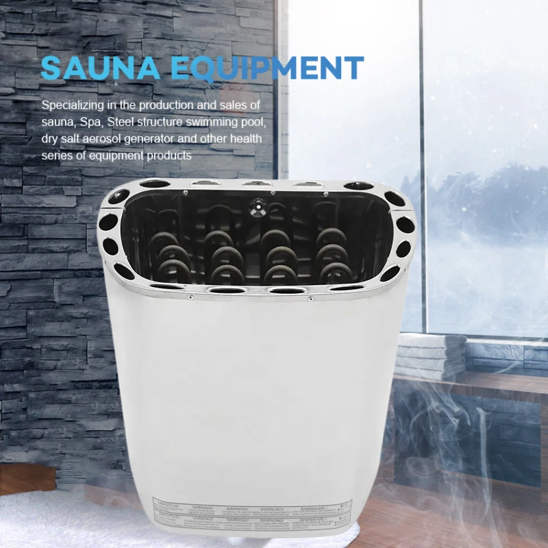 SAC-estufa de Sauna eléctrica de acero inoxidable, controlador exterior ultrafino, 9KW, para sala de Sauna seca