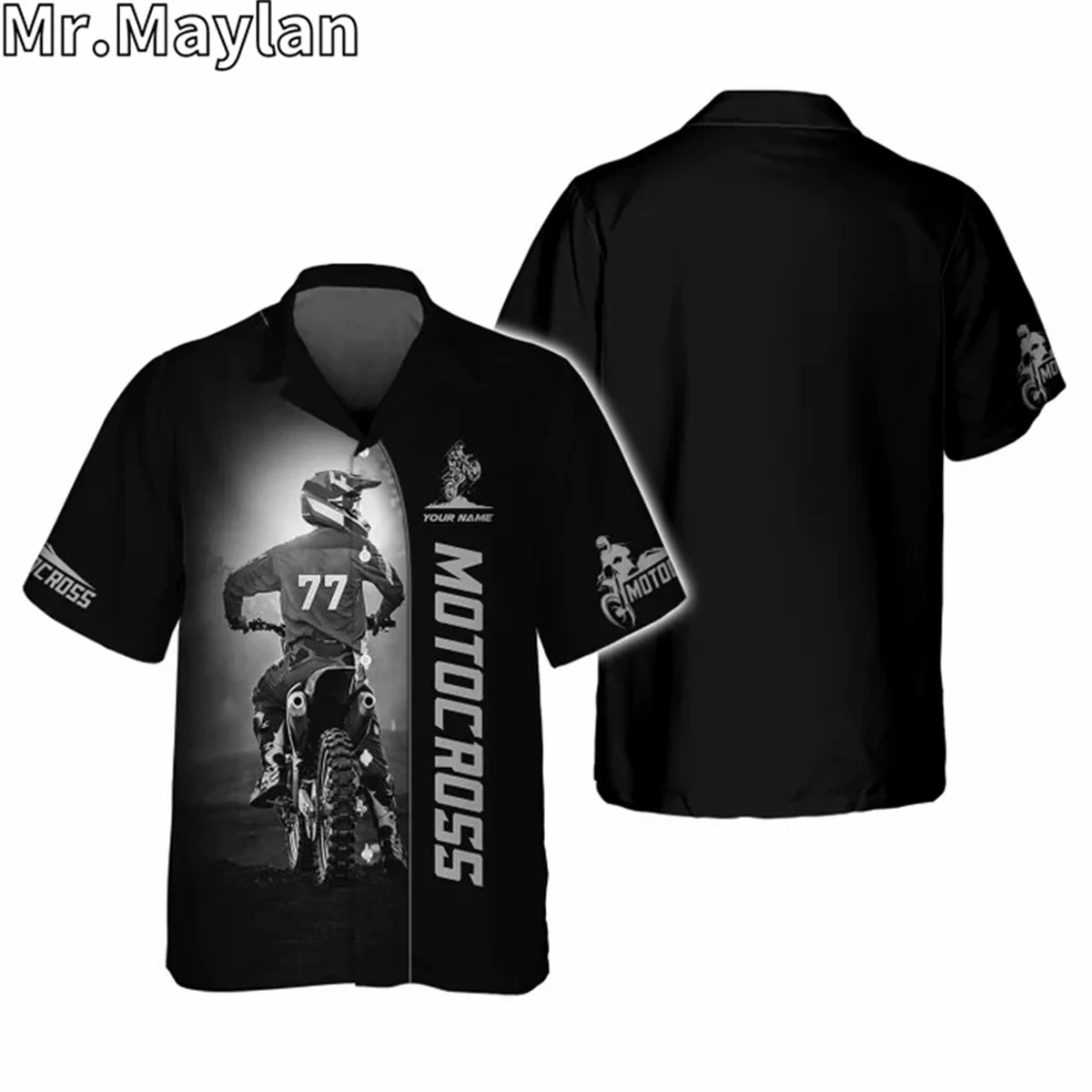 

CUSTOM RACING JERSEY BLACK MOTOCROSS 3D Hawaii Shirt Men Summer Short Sleeve Tee Men Shirts 2024 Oversized 5XL Chemise Homme -1