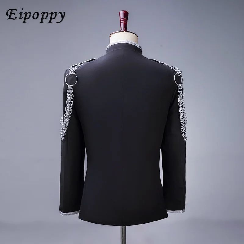 Trend ige Herren Hof Armee Kleid Kostüme Bar Sänger Mode Kostüm