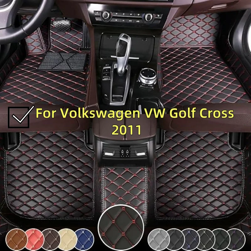 

Custom Floor Mats For Volkswagen VW Golf Cross 2011 Microfiber Leather Full Coverage Auto Floor Mats Luxury Floor Liners