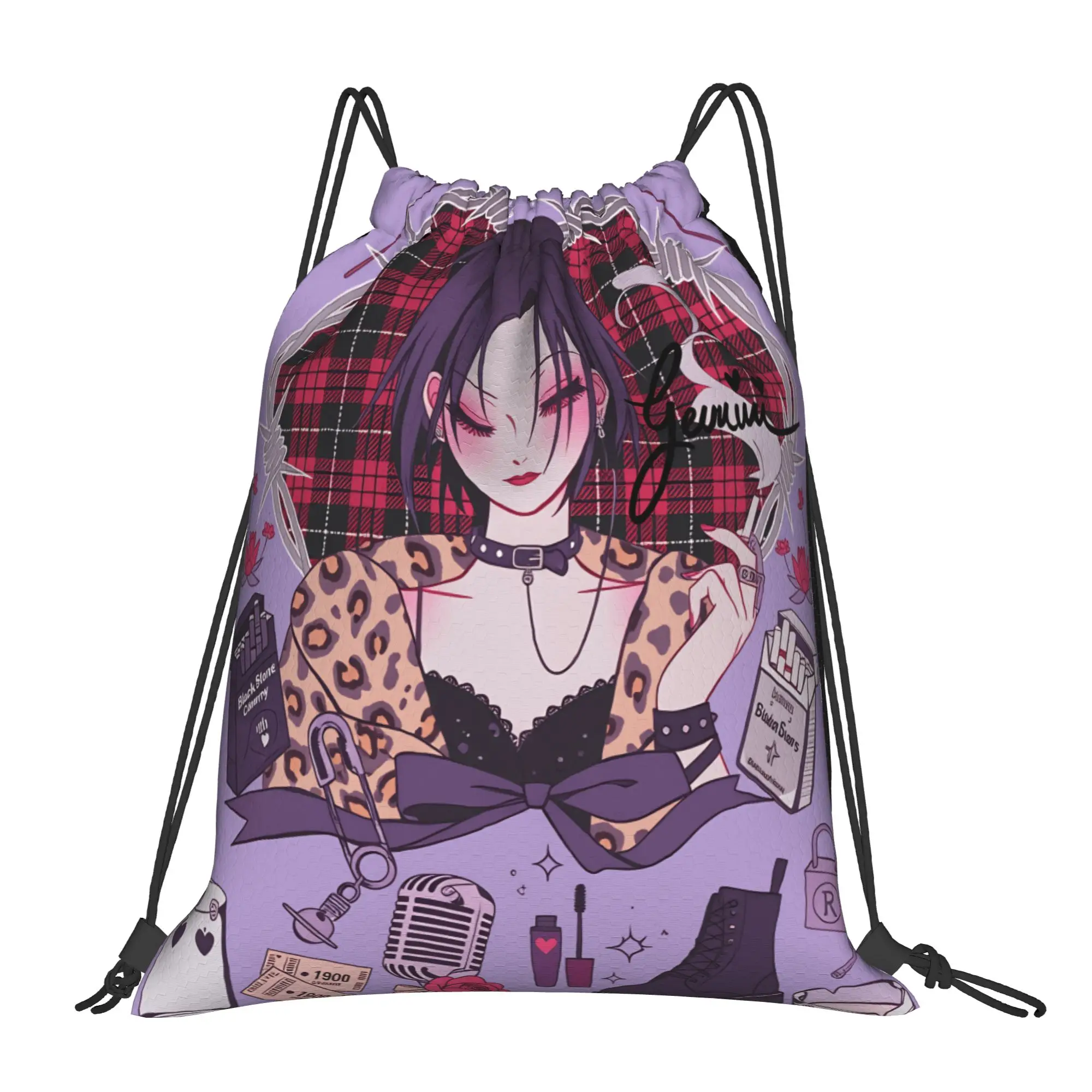 Nana Osaki Comics Drawstring Bag  Foldable Retro Backpacks Sports Yoga Sackpack String Bags For Couple