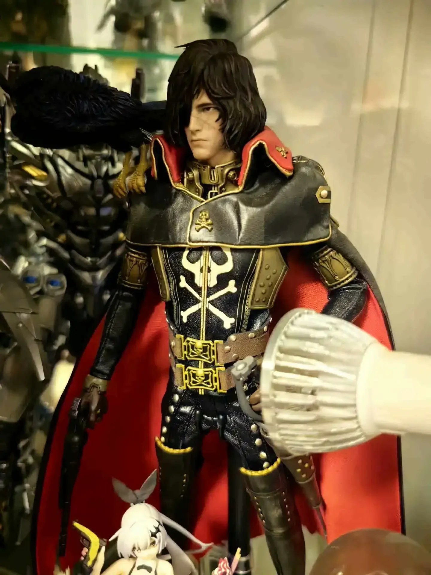 Ht Mms222 1/6 Scale Man Soldier Space Pirate Captain Harlock Model 12\'\' Full Set Action Figure Doll For Fans Hobby Gift