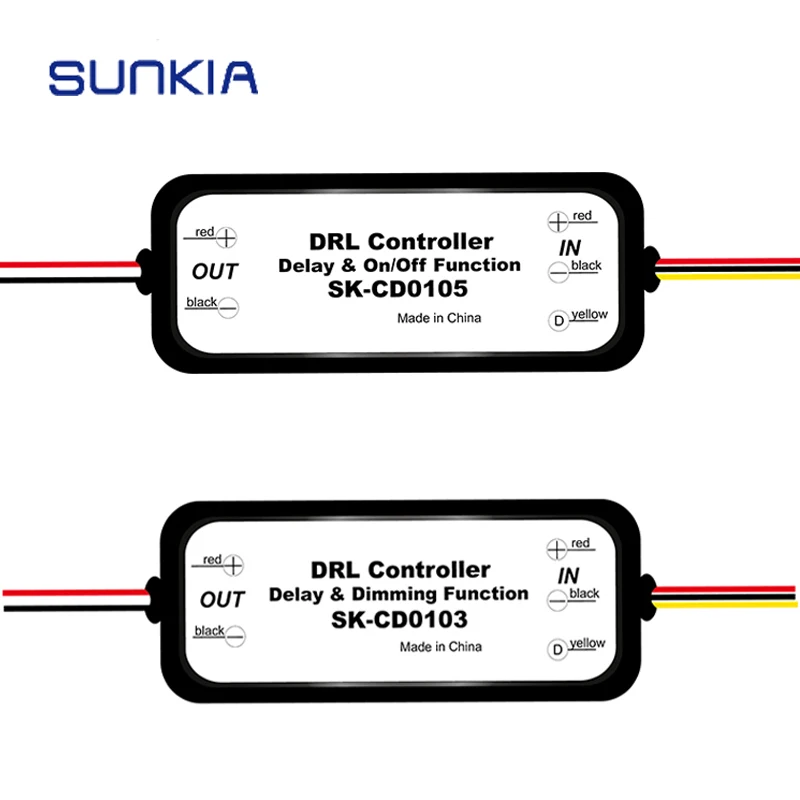 SK-CD0103 SK-CD0105 DRL コントローラデイタイムランニングライトリレーハーネス 12-18V フォグライトコントローラ自動車 LED 調光器オン/オフ