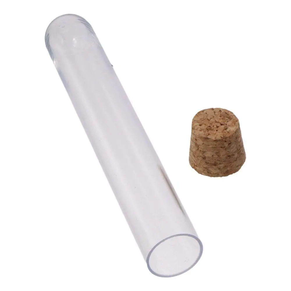 High-quality with Cork Stoppers Plastic Test Tubes Storage Round Base for Scientific Experiments Container