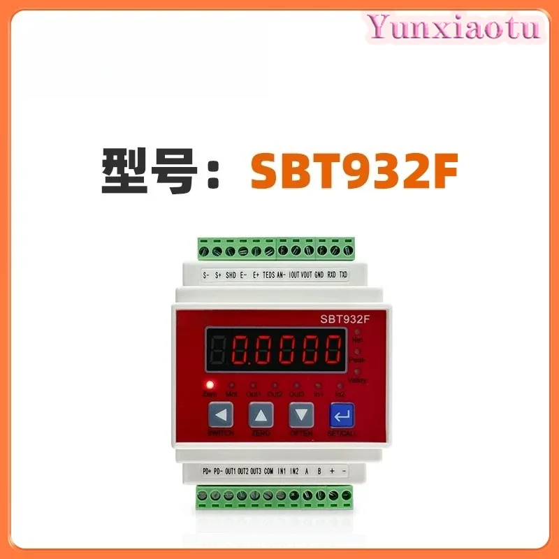 SBT932F Load Cell Display Controller for Tension Compression Torque Sensor 0.01% Accuracy IP65 12-30V DIN Rail