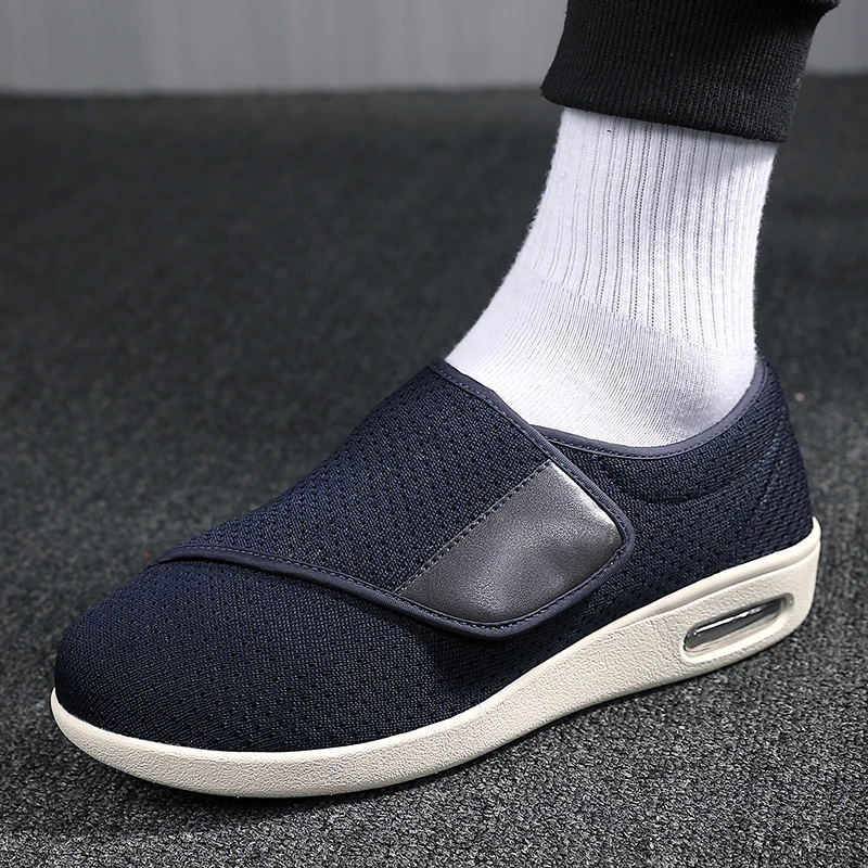 Diabetic Shoes for Men Wide Width Elderly Men's Diabetic Shoes Adjustable Closure Breathable Lightweight Non Slip Air Cushion Sn