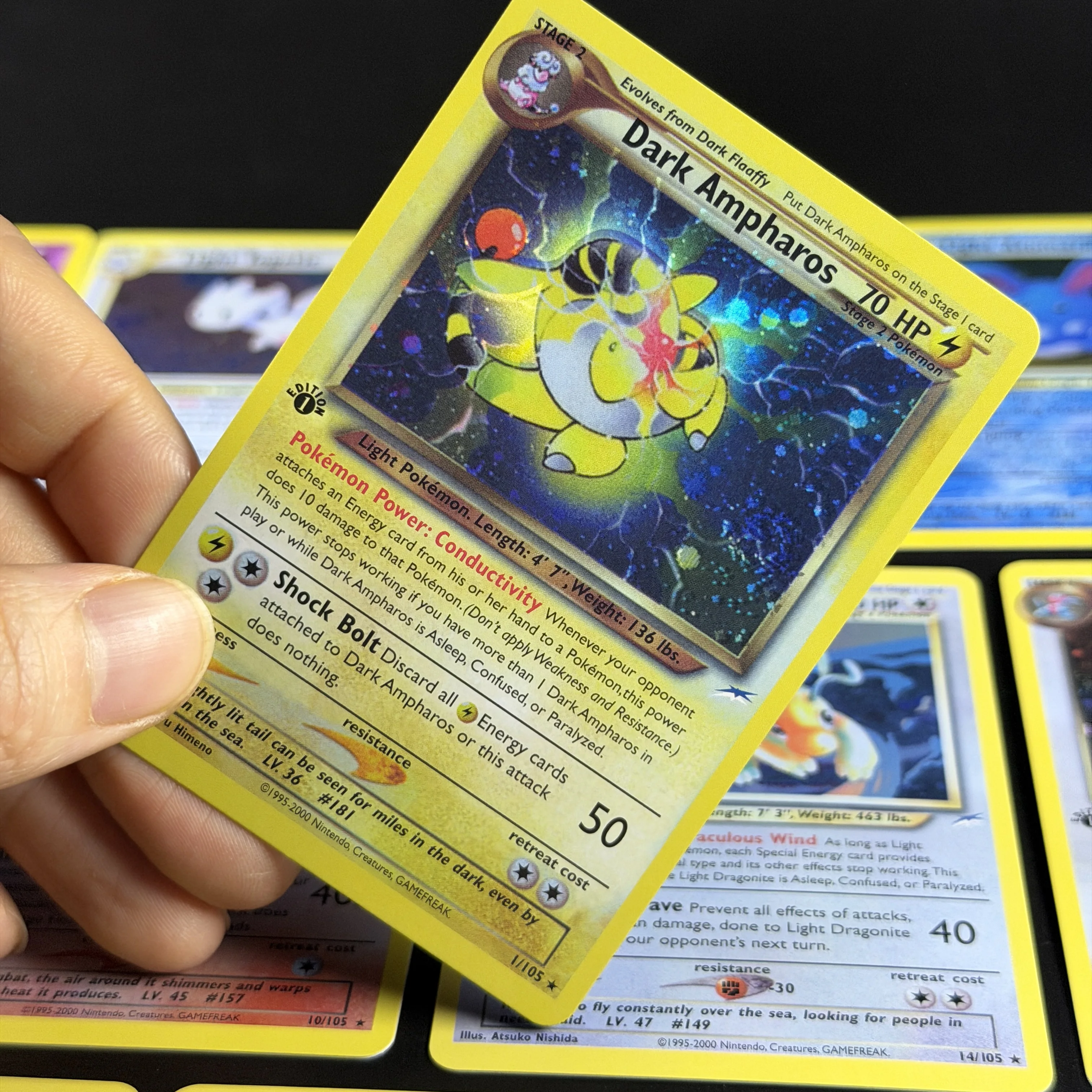 PTCG Pocket Neo Destiny-N4 1st Edition Cosmos Holo Dark/Light Archetypes Vintage Holo Staples Proxy Tyranitar Dragonite Gengar