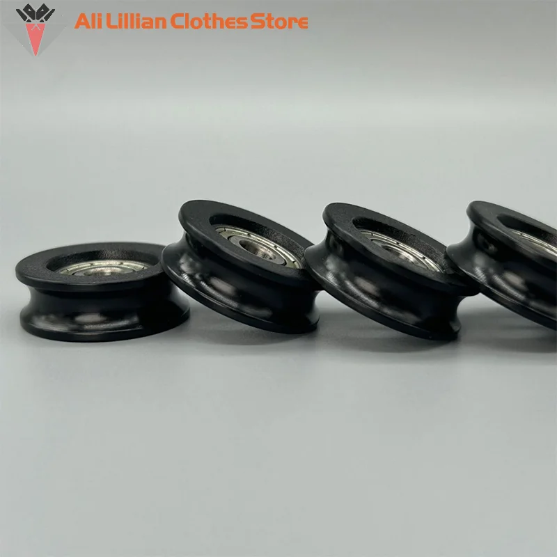 .Hot.U-groove Nylon Round Pulley Ball Bearing Wheels,Used For Door And Window,Shower Pulley,Drawer Sliding Door Diameter 23-43mm