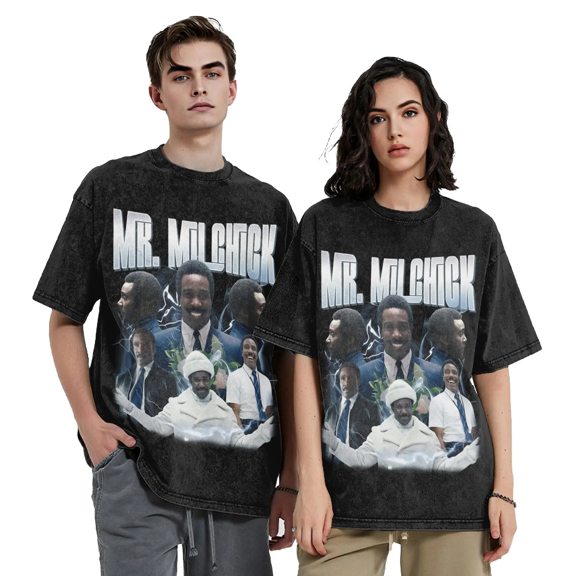 Severance Mr Milchick Dance Party Washed T Shirts Streetwear Hip Hop Retro T-Shirts  Tees Men Women Cotton Oversize Printed