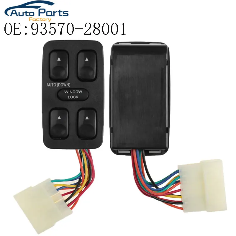 Front Left Driver Side Electric Power Master Window Switch For 1992 1993 1994 Hyundai Elantra Galloper 93570-28001 9357028001