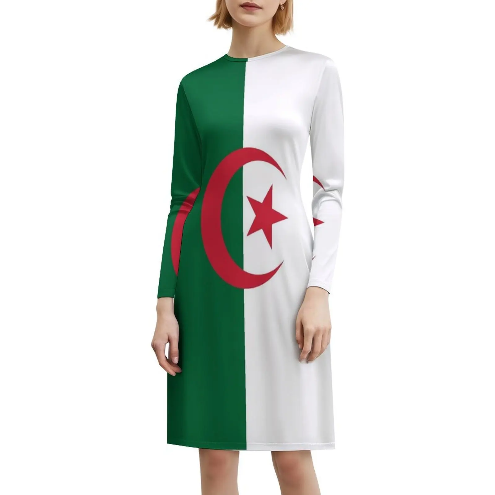 فستان بوهو أنيق بعلم جزائري أنيق لحفلات الزفاف على الشاطئ فستان الجزائر El Djaza?R فستان Tamazight North للفتيات