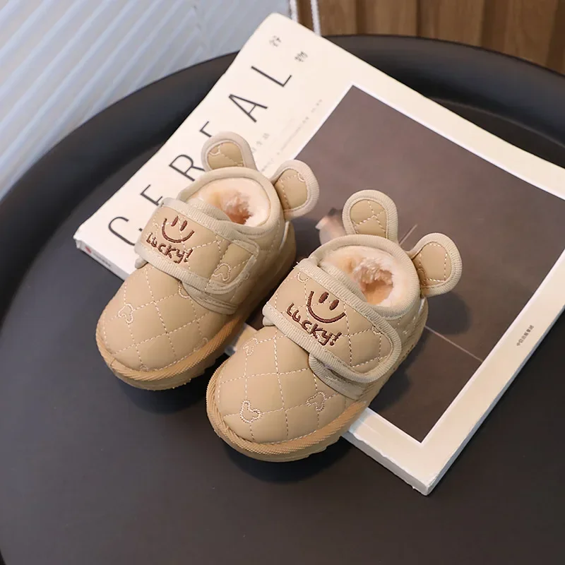 أطفال أحذية قطنية الفتيات طفل أفخم سميكة حذاء الثلج عالي الرقبة دافئ 2025 شتاء جديد للأطفال موضة لينة وحيد أحذية غير رسمية عدم الانزلاق #3