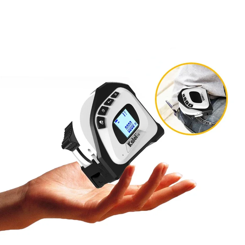 デジタル格納式ロールコード距離計、レーザー巻尺、距離計、木工、測定ツール、5m、40m