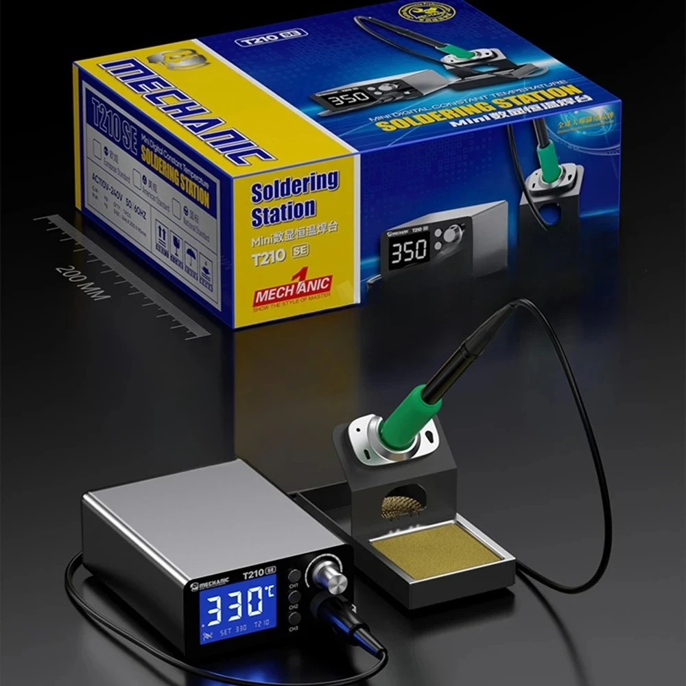 

T210 SE Интеллектуальный цифровой дисплей Термостатическая паяльная станция Быстрый нагрев для паяльных жал серии C210 Инструмент