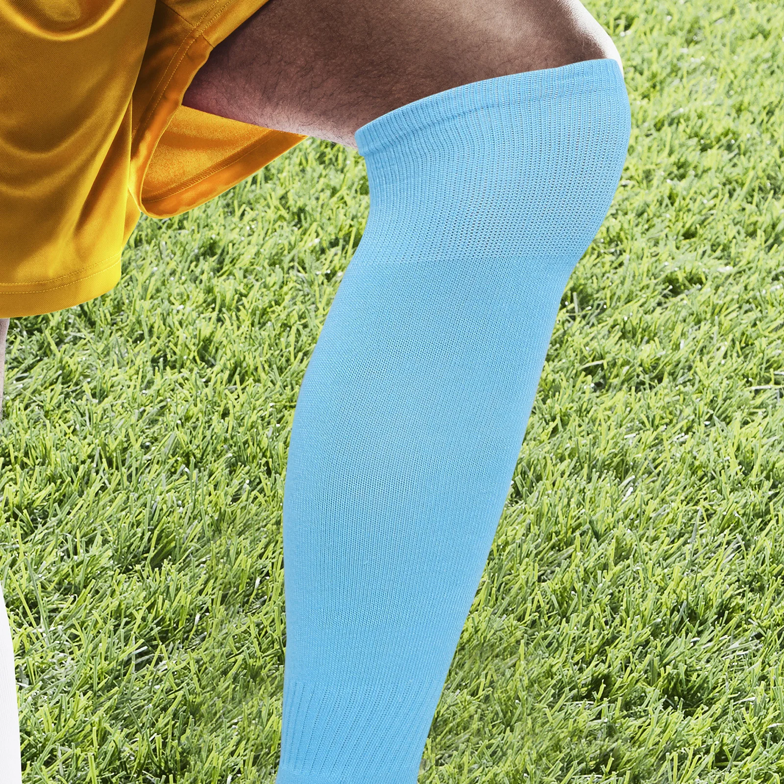 

2pcs Sports Socks Knee High Elastic Football Stockings For Adults Calf Socks For Soccer Baseball Running Outdoor Activities