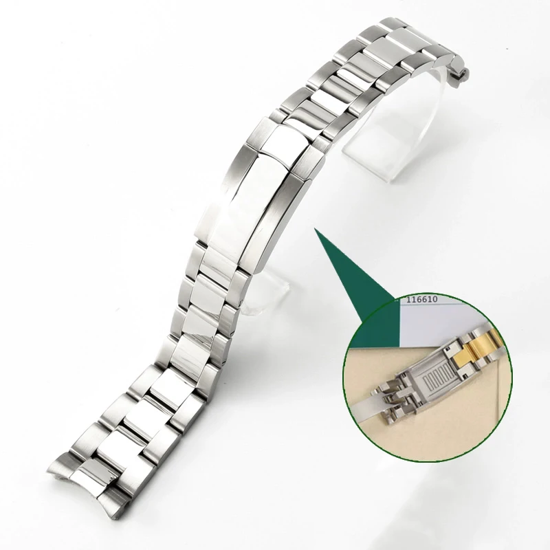 Oyster Armband 904L Edelstahl Uhrenarmband für Rolex SUBMARINER DAYTONA SUP GMT Herrenuhr Armband Metallarmband 20mm