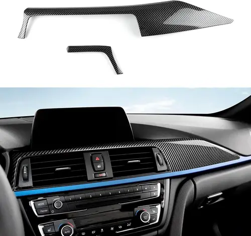 Panel de tablero central de coche estilo carbono ABS, embellecedor decorativo para BMW F30 F31 F32 F33 F34 F36 2013-2019, cubierta de ventilación de salida de aire