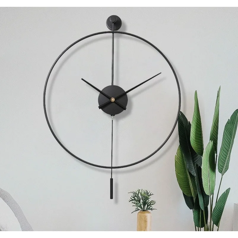 Spanish simple wall clock creative modern wind clock living room home iron decoration fashionable wall clock