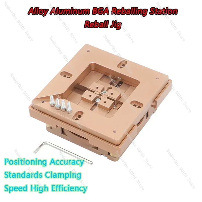 80mm 90mm Universal Aluminum BGA Reballing Station Magnet Auto Adjust BGA Stencil Holder Support Fixture Retangle Chips