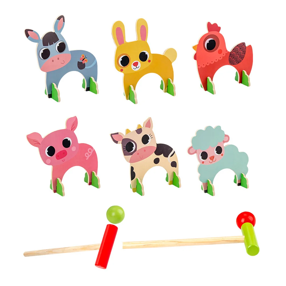 

Animal Croquet Kids Interactive Toy Toys Mallets Preschool Games Balls Cognitive Recognize Toddler Outdoor