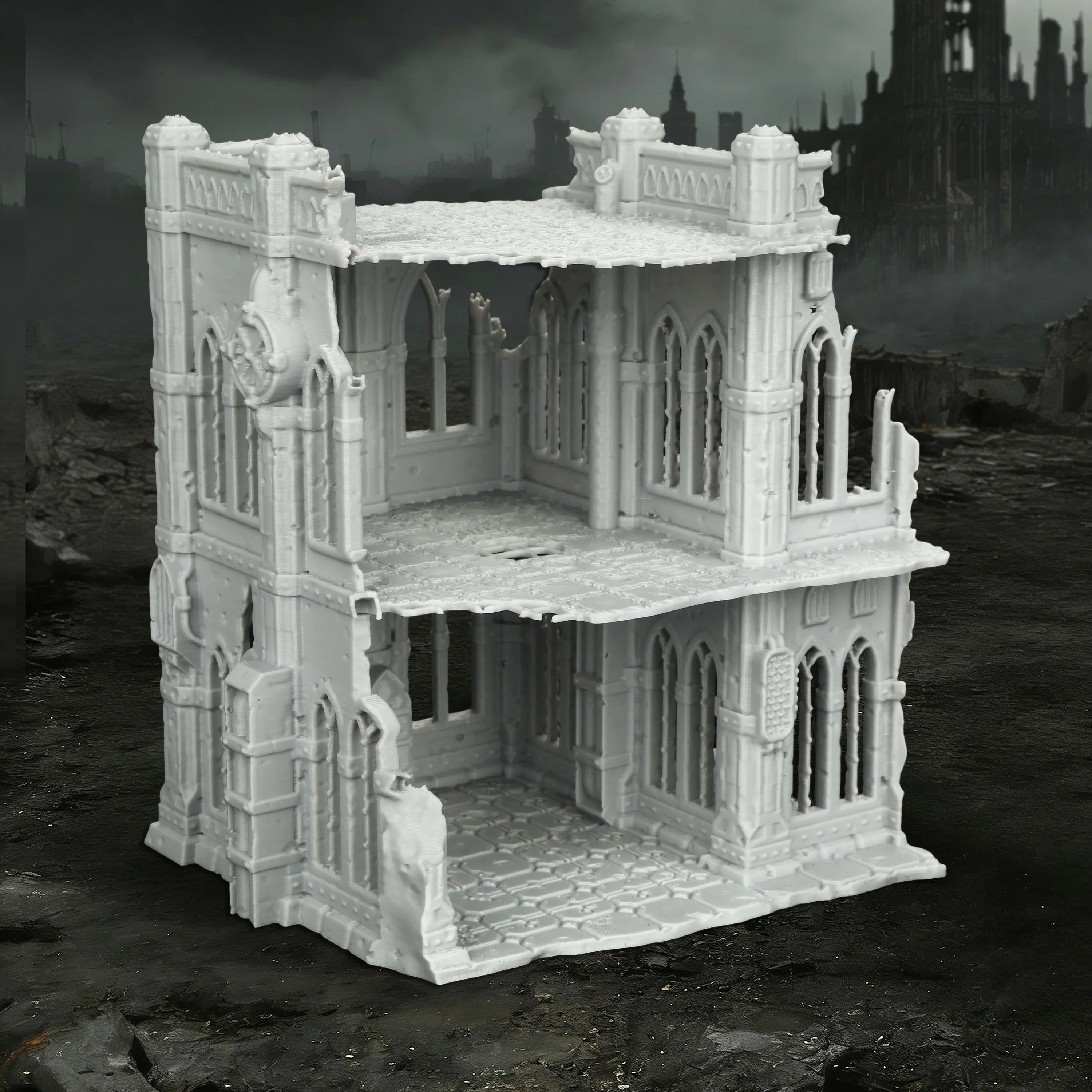 Sci-Fi Ruins Building Miniatur - Miniature Terrain Set ulasan dan harga