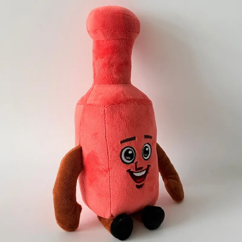 جديد سرقة الدماغ زجاجة النبيذ الأحمر أفخم 28 سنتيمتر مضحك الأصفر حزين التعبير زجاجة النبيذ محشوة دمية لعبة للطفل هدايا عيد الميلاد