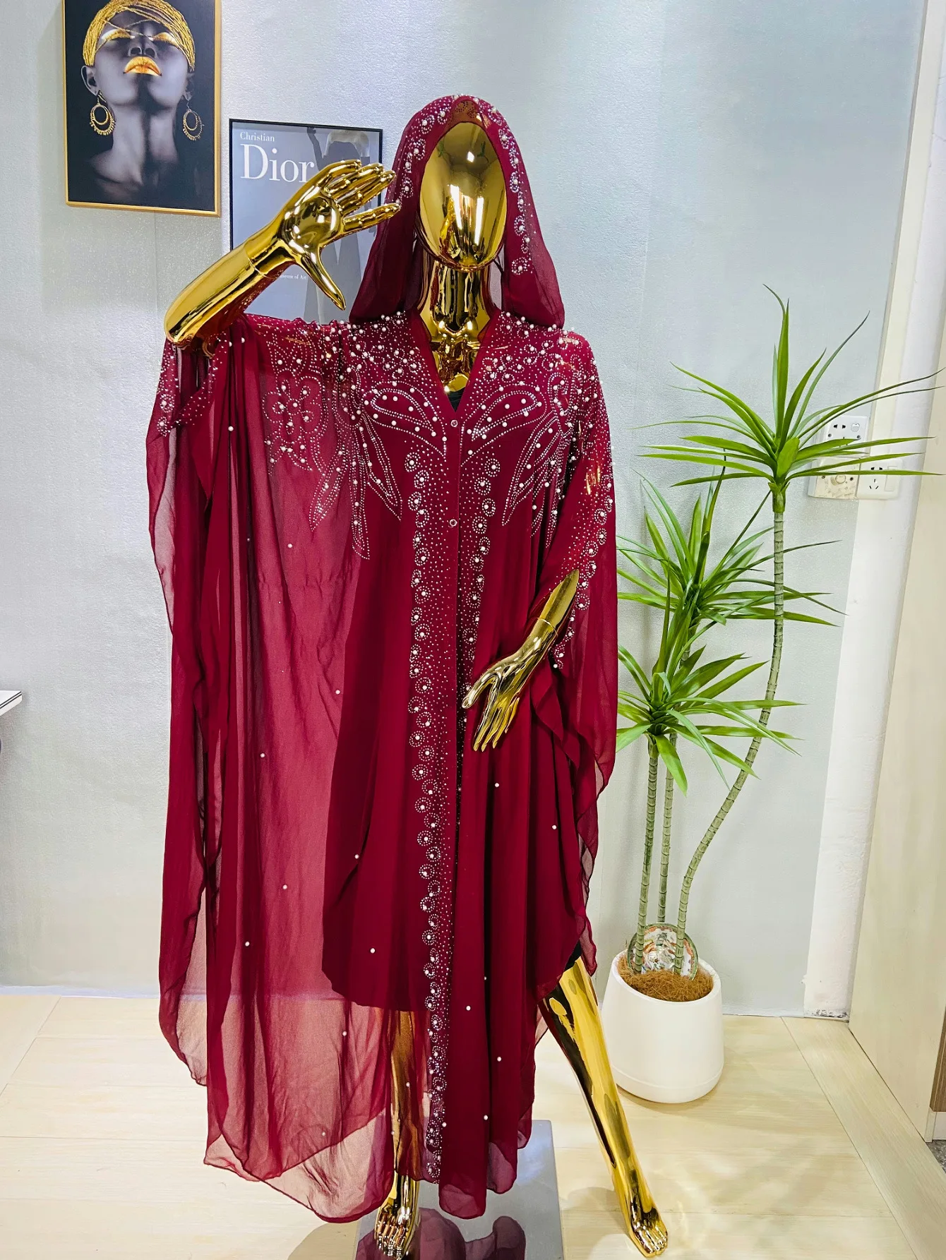 2026 African Dresses for Women Evening Party Dashiki Africa Clothes Robe Plus Size Luxury Dubai Kaftan Abaya Muslim Maxi Dress
