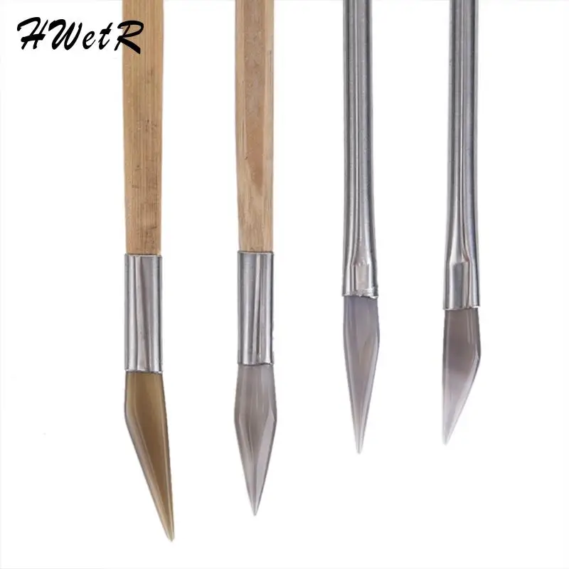 1Pcs Agate Burnisher Polishing Knife Edge With Bamboo Handle Jewelry Making Tools Accessories Hot Sale