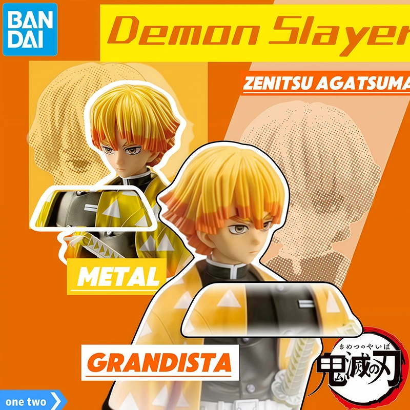 

Genuine BANDAI NAMCO Demon Slayer: Kimetsu no Yaiba Grandista Zenitsu Agatsuma common and metal Figure in stock Desktop ornament