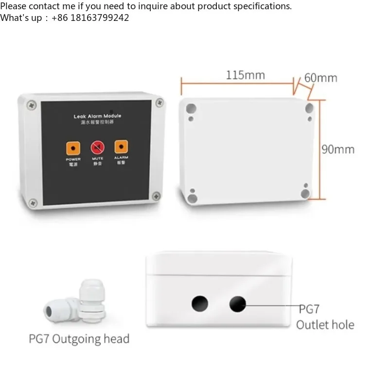 

LD200 Water Detection Module Water leak Detector Module With Sensing Cable for Water leak Detection System Leak Alarm Module