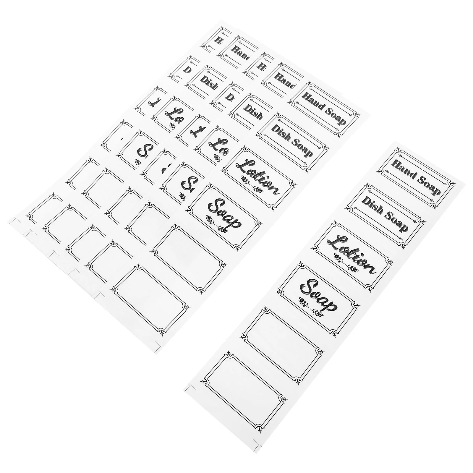 6 Pcs Sample Shampoo Label Travel Stickers Clear Water Bottle Paper Toiletry Waterproof Soap