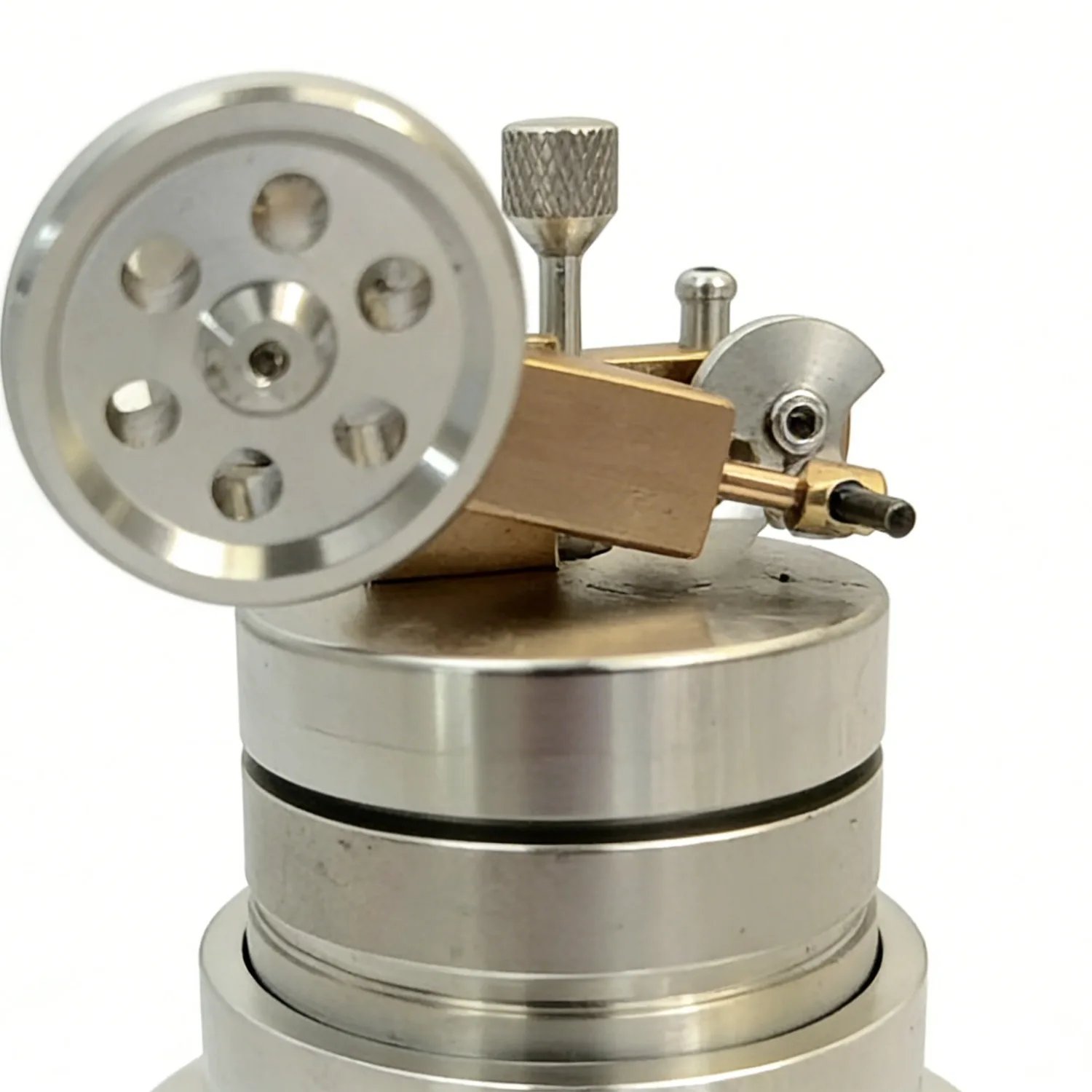 Vertical Steam Engine Model Metal Single Cylinder Steam Engine Science Physics Experiment Model Desktop Ornament Model Toy
