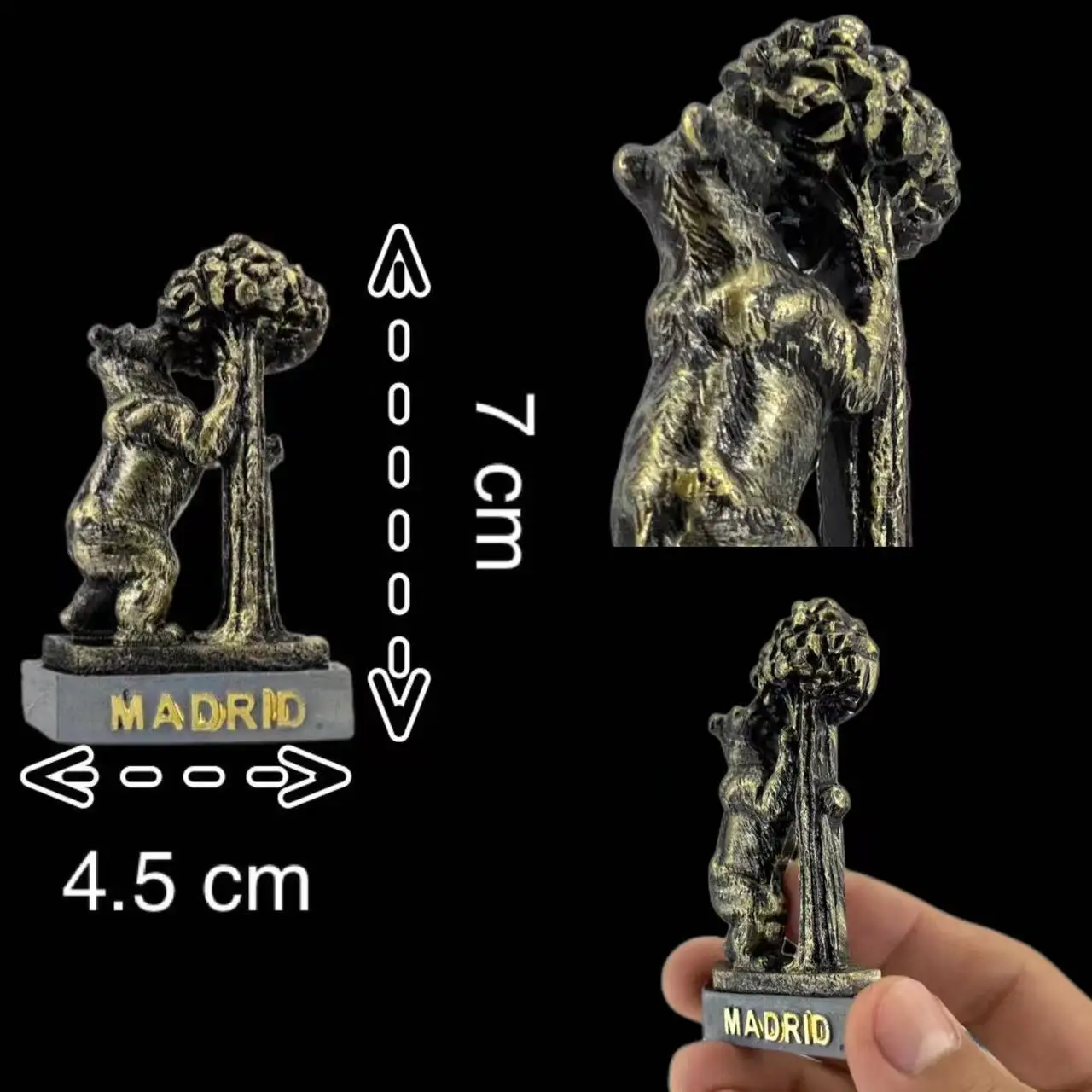 Madrid Spain Fridge Magnets Royal Palace of Madrid Black Bear Travel 3D Memorial Magnetic Refrigerator Stickers Gift