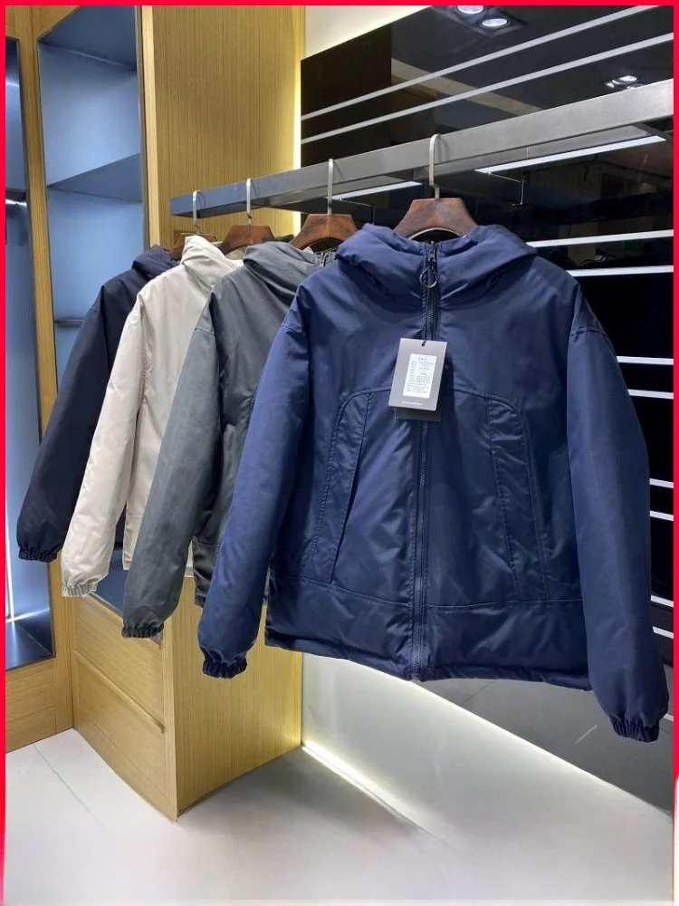 

Double-Sided Wearable Warm Cotton Jaet for Men Outdoor Workwear Hooded Winter New Arrival Thiened Stand Fit Youth Trend