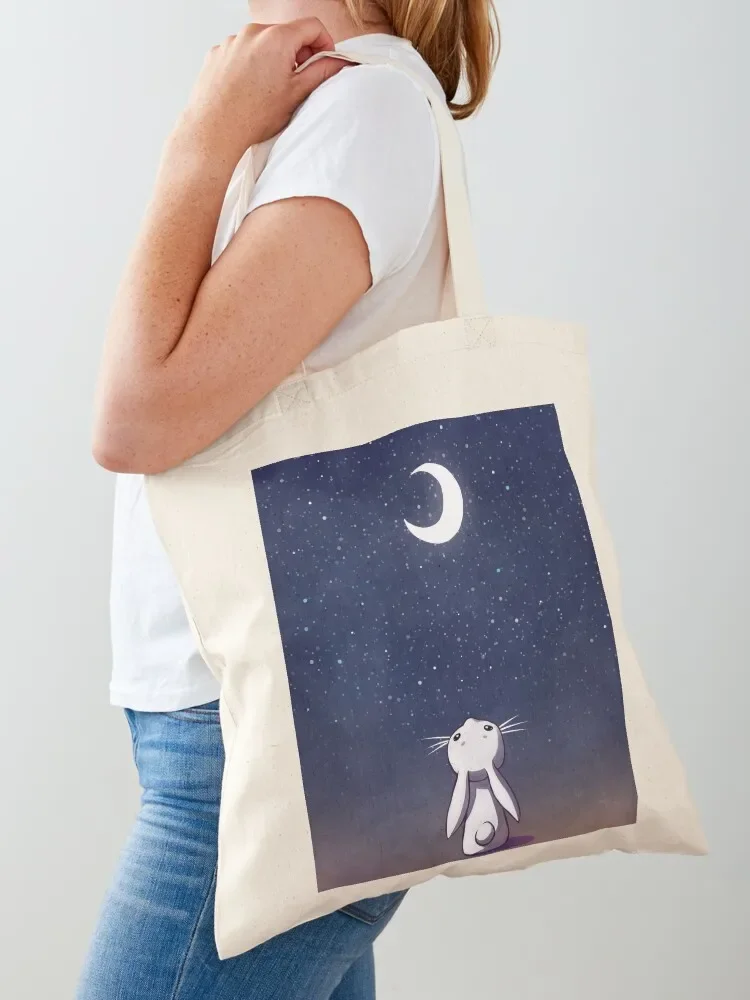 

Moon Bunny Tote Bag Reusable bags Women's tote bag tote bag canvas Canvas for women