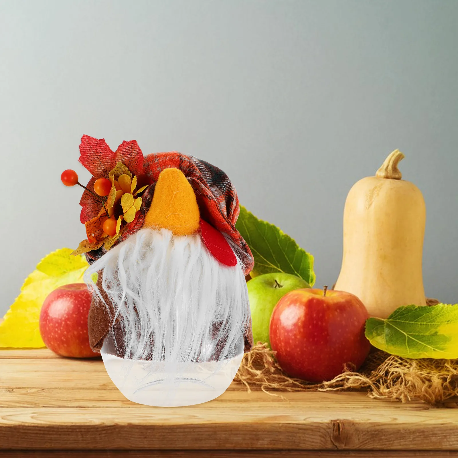 Thanksgiving Gnome Candy Jar Autumn Harvest Turkey Design Nordic Fall Decor Faceless Style Versatile Indoor Table Centerpiece