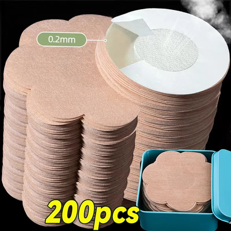 10-200pcs Women' Invisible Nipple Pasties Breast Push Tape Overlays on Bra Stickers Chest One-off Nipple Covers Pads Accessories