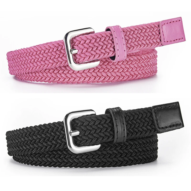 Stretch Nylon Children's Belt Simple Design Jeans Accessories Girdle Outdoor Sports Training Pin Buckle Elastic Canvas Waistband