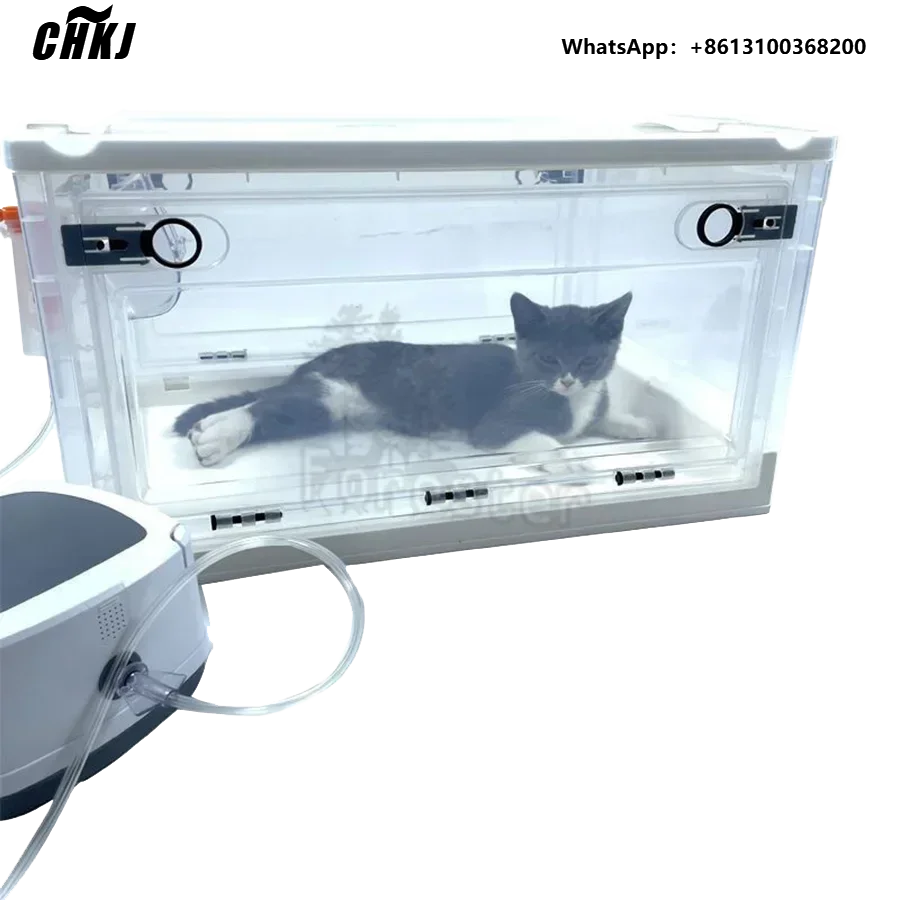 Pet Atomization Box Oxygen Room Foldable Easy To Carry Veterinary Nebulization Box Oxygen Cage for Veterinary Atomization Box