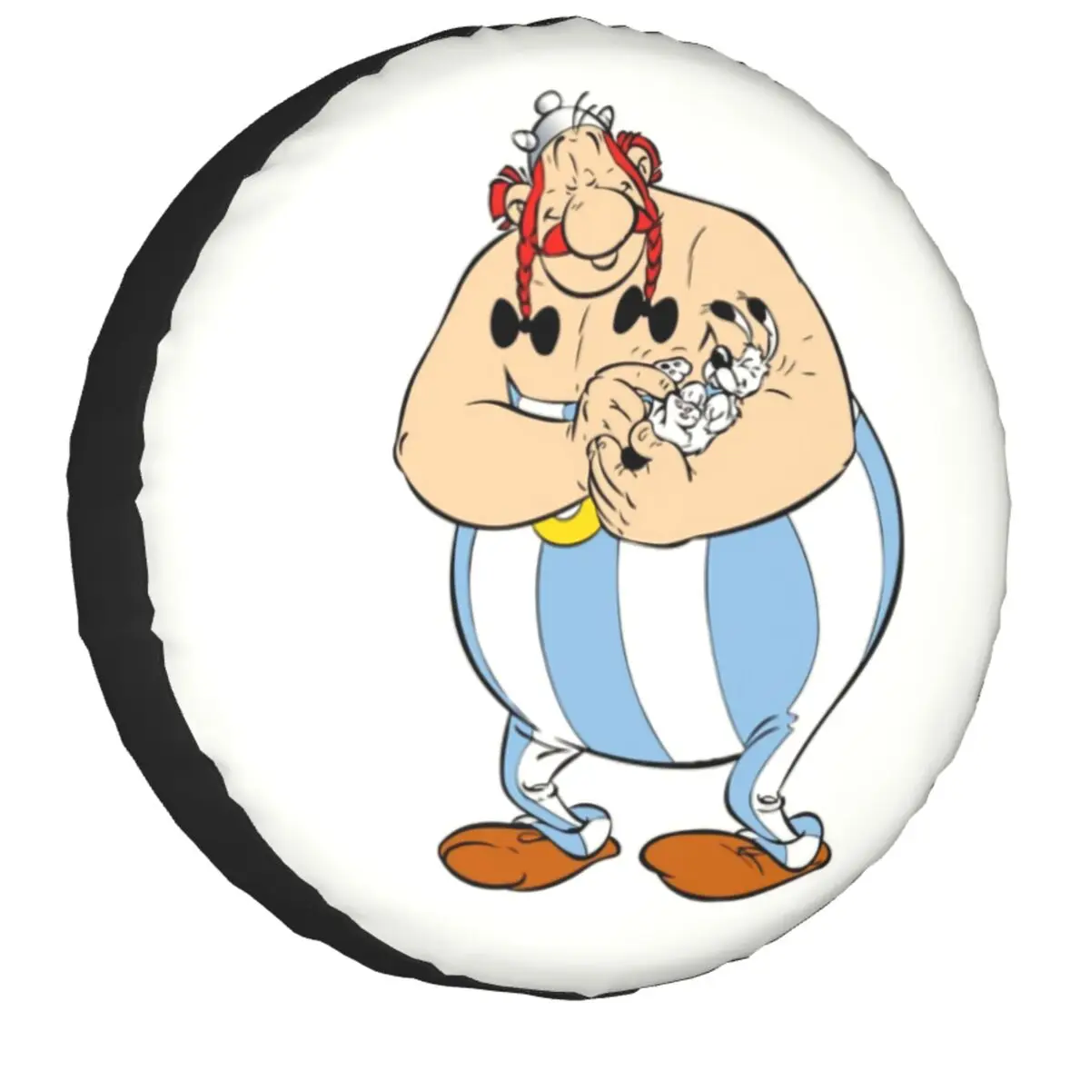 Custom Obelix Dog Idefix Manga Spare Tire Cover for Jeep Asterix Anime 4WD 4x4 SUV Car Wheel Protector 14