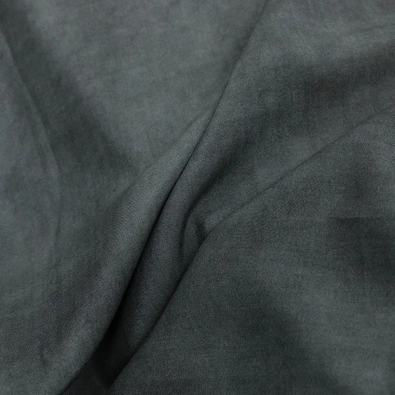 Hand-woven silk old material tussah dirt-dyed and stir-fried fabric a niche design