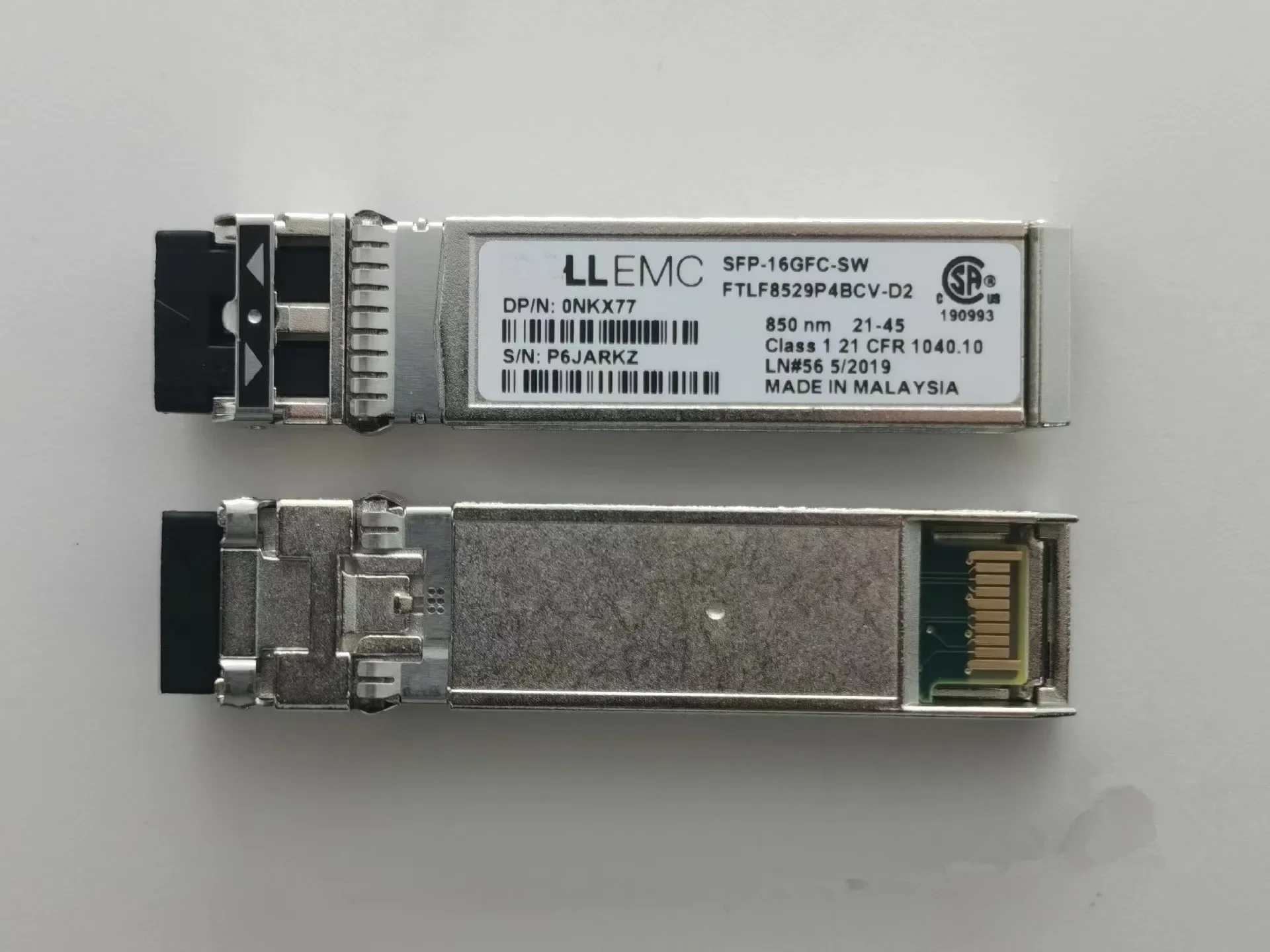 

850NM 16G Optical Fiber Sfp DE-L-L 0NKX77 SFP-16GFC-SW FTLF8529P4BCV-D2 Be Applicable To ME4024 ME4012 16GB Port Module