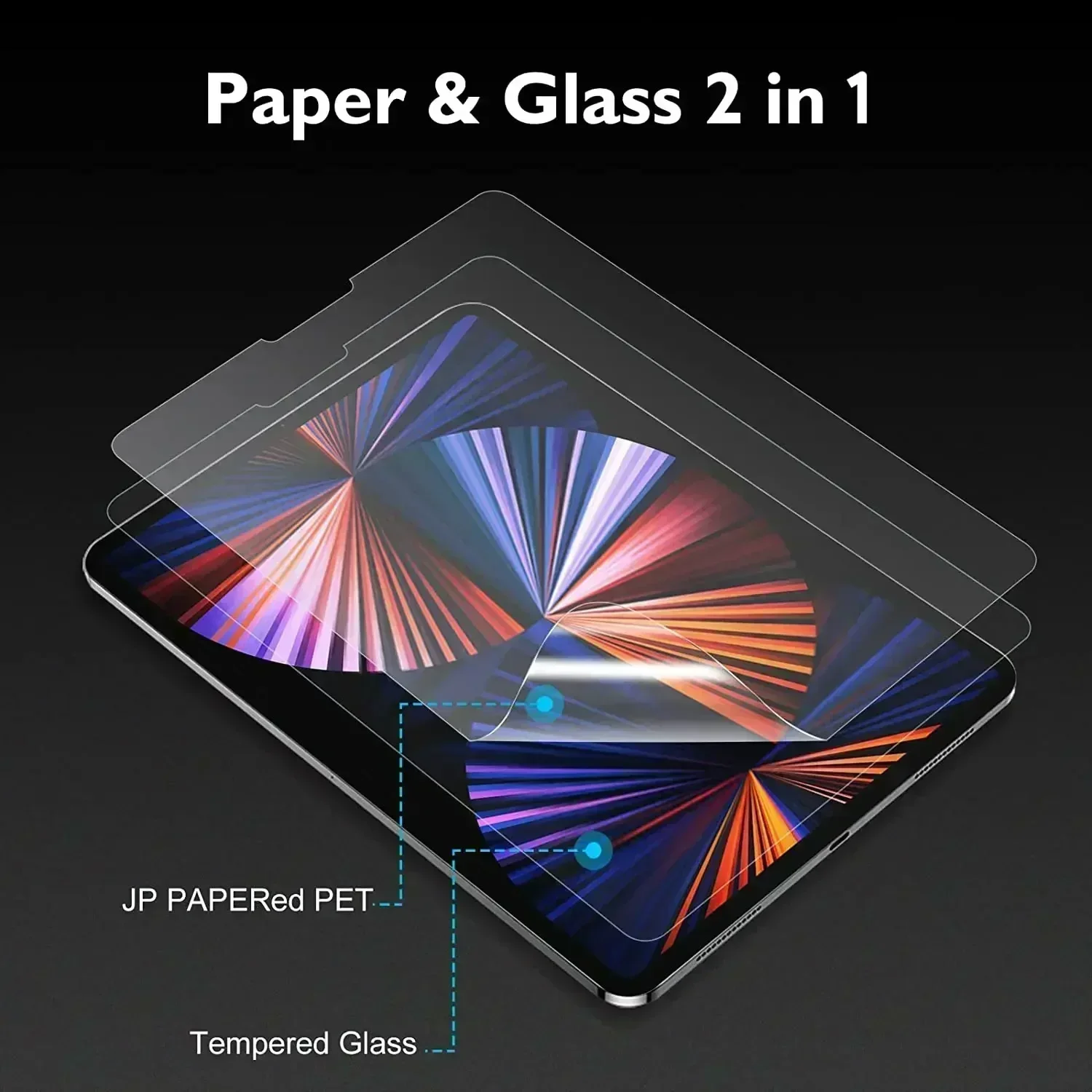 Screen Protector For Samsung Galaxy Tab A9 A8 A7 Lie A 10.1 10.5 Like Paper Film Tab S5e S6 Lite S7 S9 Fe S8 Plus Tempered Glass