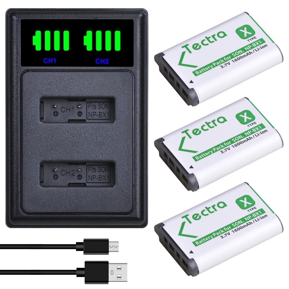 NP-BX1 NPBX1 Battery and Charger for Sony ZV-1 ZV1 FDR-X3000R RX100 RX100 M7 M6 AS300 HX400 HX60 WX350 AS300V